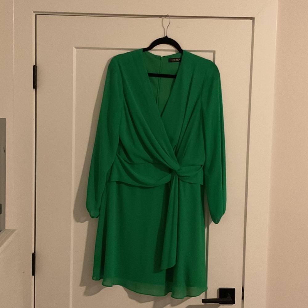Lauren Ralph Lauren Emerald Long Sleeve Dress